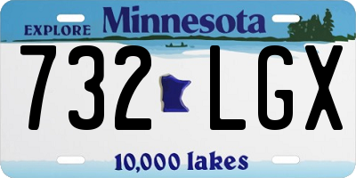 MN license plate 732LGX