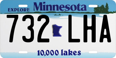MN license plate 732LHA