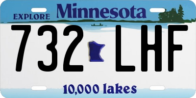 MN license plate 732LHF