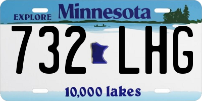MN license plate 732LHG