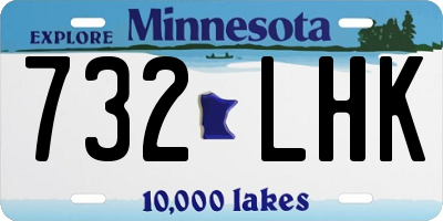 MN license plate 732LHK