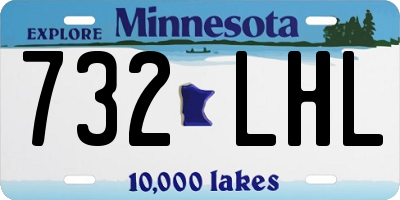 MN license plate 732LHL