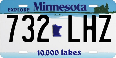 MN license plate 732LHZ