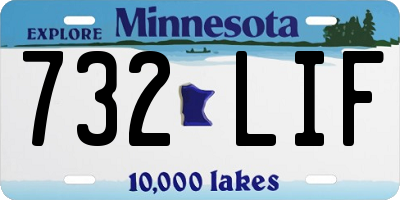 MN license plate 732LIF
