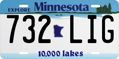 MN license plate 732LIG