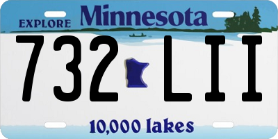 MN license plate 732LII