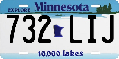 MN license plate 732LIJ
