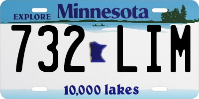MN license plate 732LIM