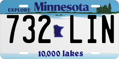 MN license plate 732LIN