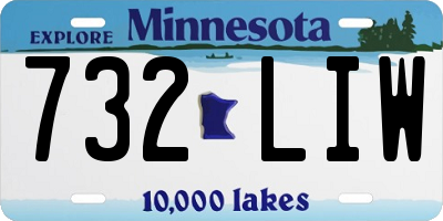 MN license plate 732LIW