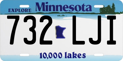 MN license plate 732LJI