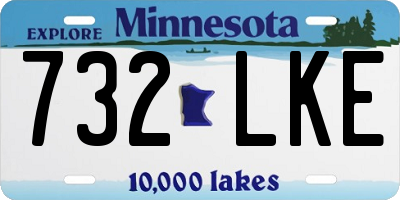 MN license plate 732LKE