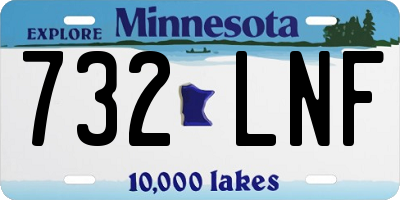 MN license plate 732LNF