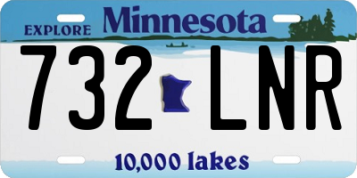 MN license plate 732LNR