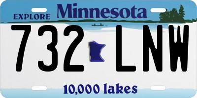 MN license plate 732LNW