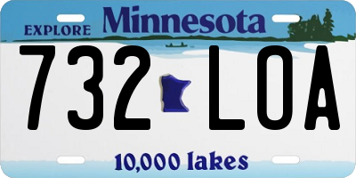 MN license plate 732LOA