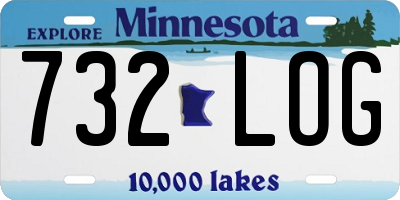 MN license plate 732LOG
