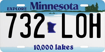 MN license plate 732LOH
