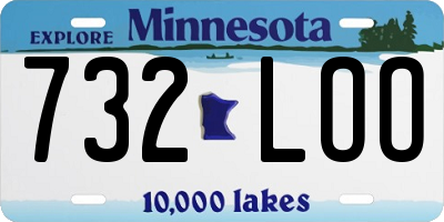 MN license plate 732LOO