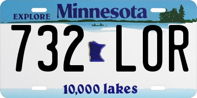 MN license plate 732LOR