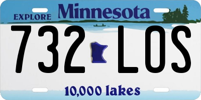 MN license plate 732LOS