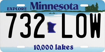 MN license plate 732LOW