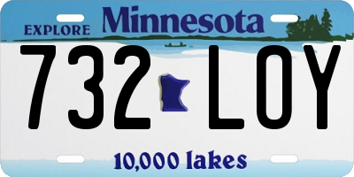MN license plate 732LOY