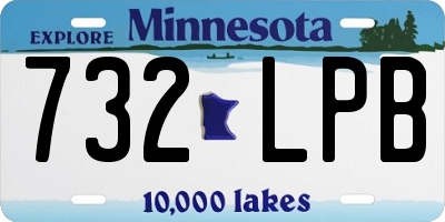 MN license plate 732LPB