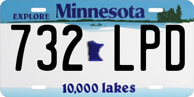 MN license plate 732LPD