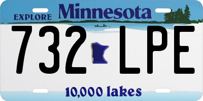MN license plate 732LPE