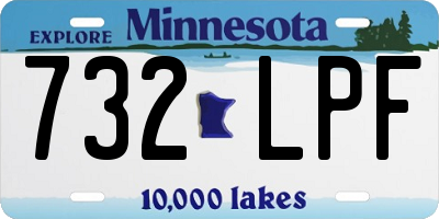 MN license plate 732LPF