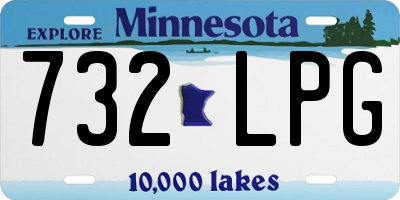 MN license plate 732LPG