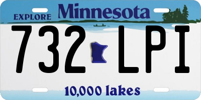 MN license plate 732LPI