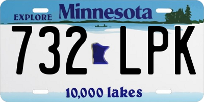 MN license plate 732LPK
