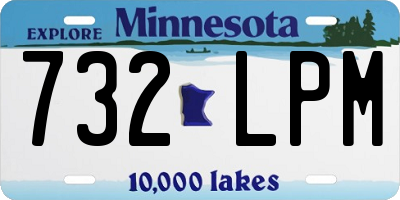 MN license plate 732LPM