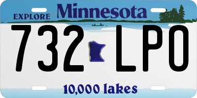MN license plate 732LPO