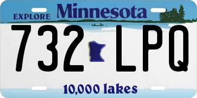 MN license plate 732LPQ