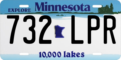 MN license plate 732LPR