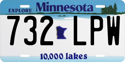 MN license plate 732LPW