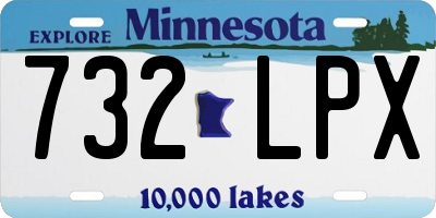 MN license plate 732LPX