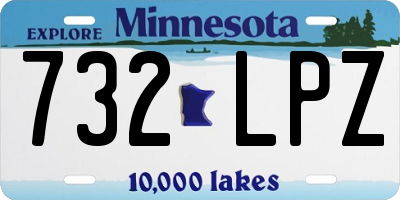 MN license plate 732LPZ