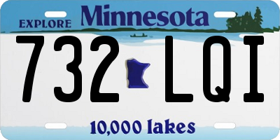 MN license plate 732LQI