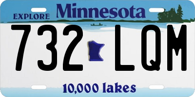 MN license plate 732LQM