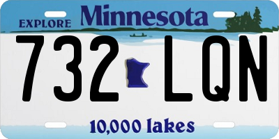 MN license plate 732LQN