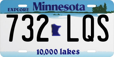 MN license plate 732LQS