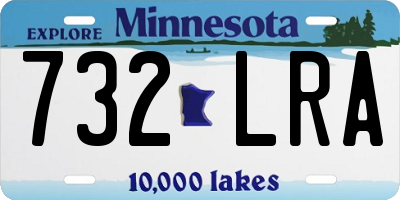 MN license plate 732LRA