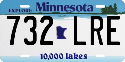 MN license plate 732LRE