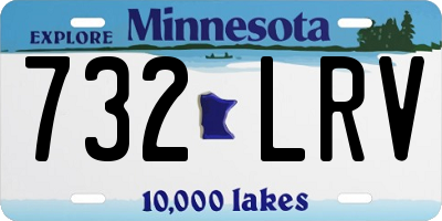 MN license plate 732LRV