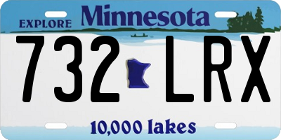 MN license plate 732LRX
