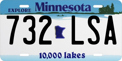 MN license plate 732LSA